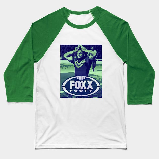 Bulldogs/Kangaroos - Josh Addo-Carr - FOXX FOOTY Baseball T-Shirt by OG Ballers